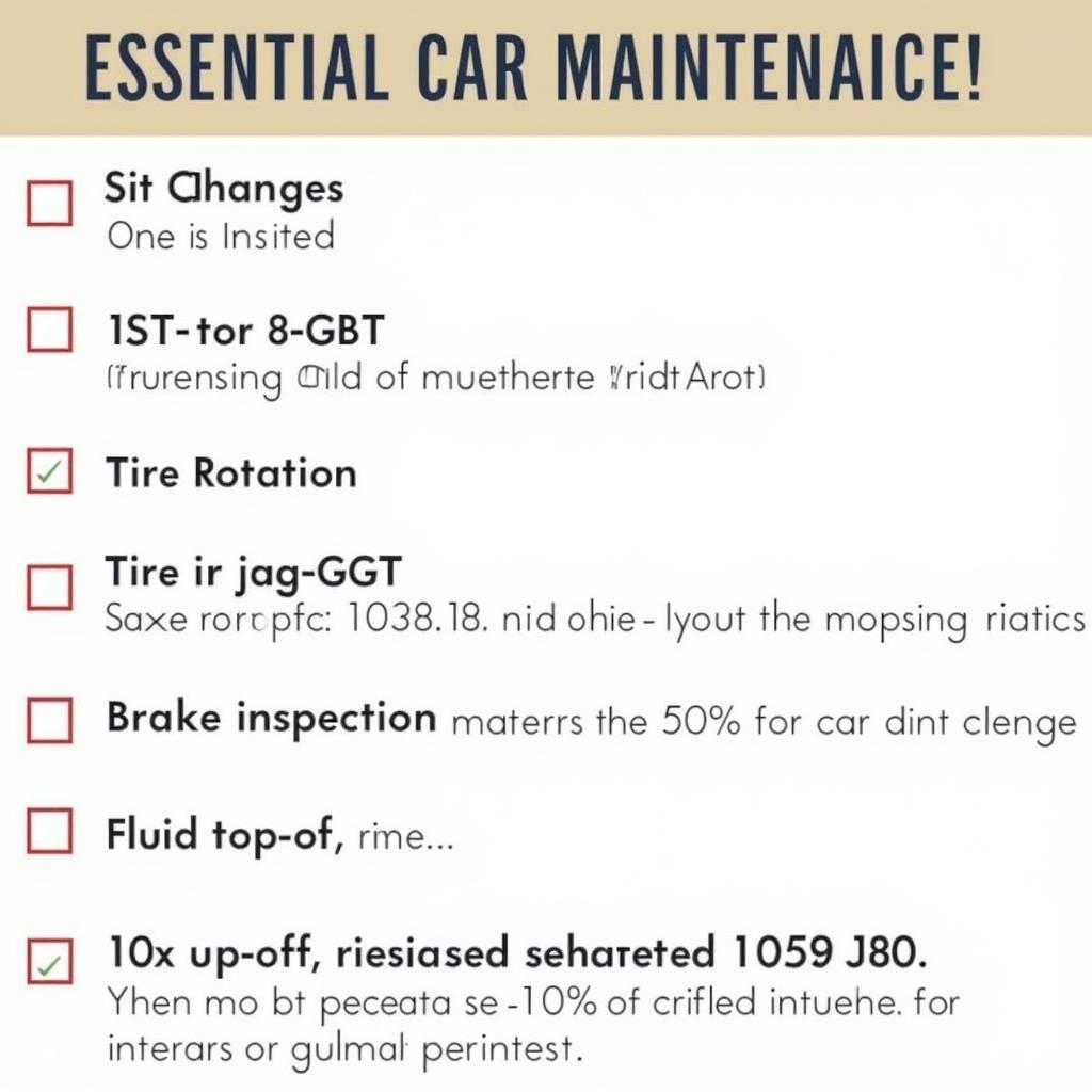 Car Maintenance Checklist