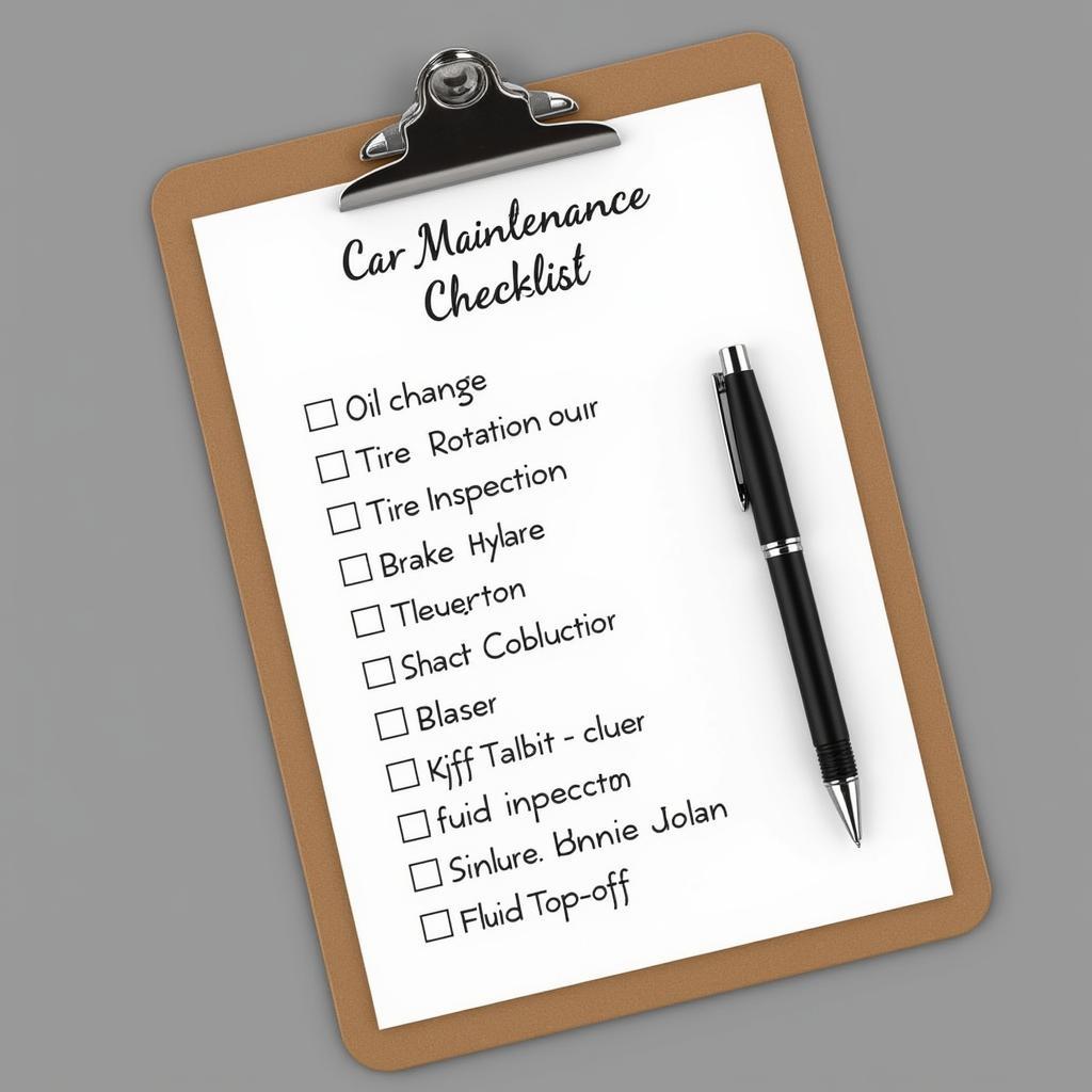 Car Maintenance Checklist