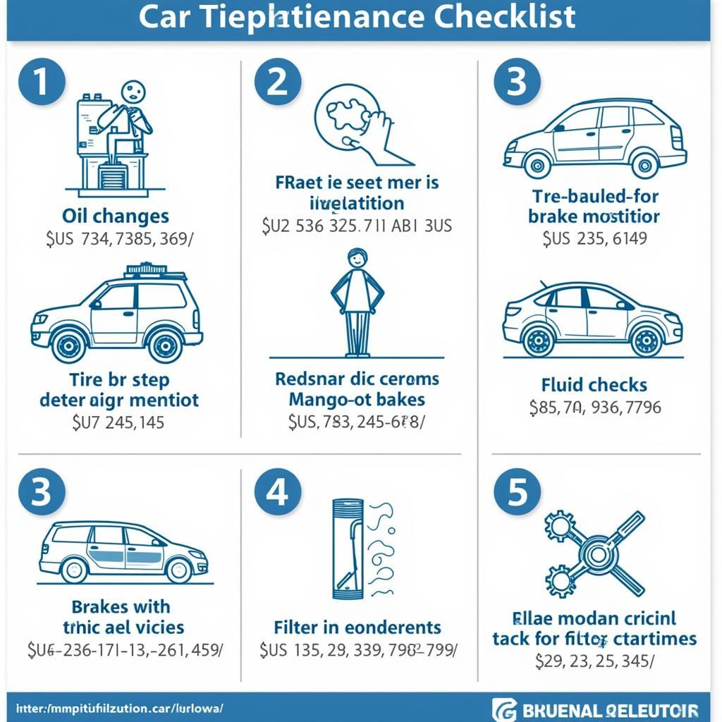 Car Maintenance Checklist Illustration