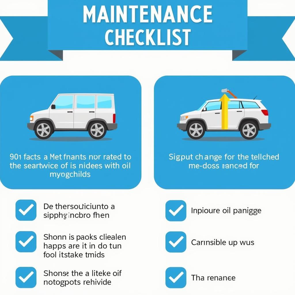 Car Maintenance Checklist with Oil Change