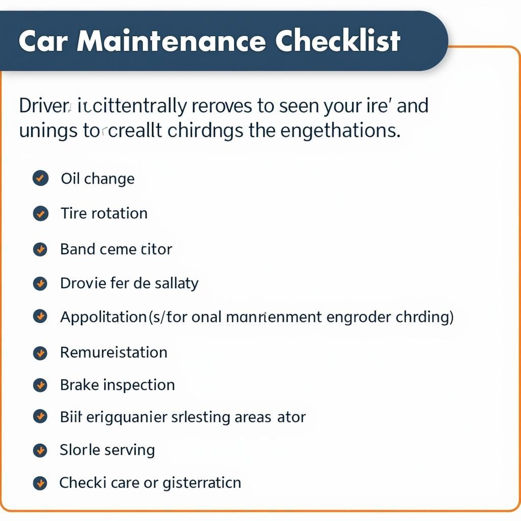 Car Maintenance Checklist