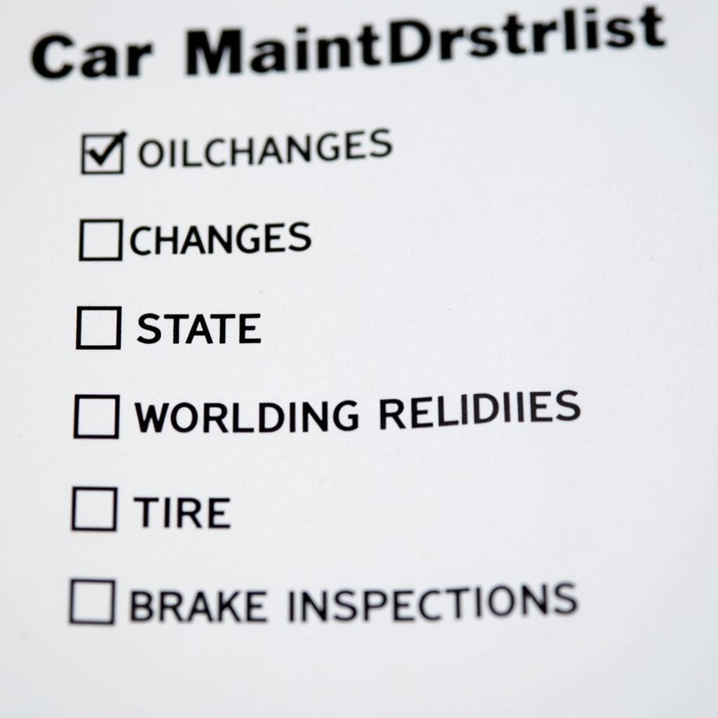 Car Maintenance Checklist in Troy, MO