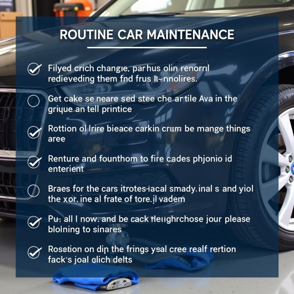 Routine Car Maintenance Checklist