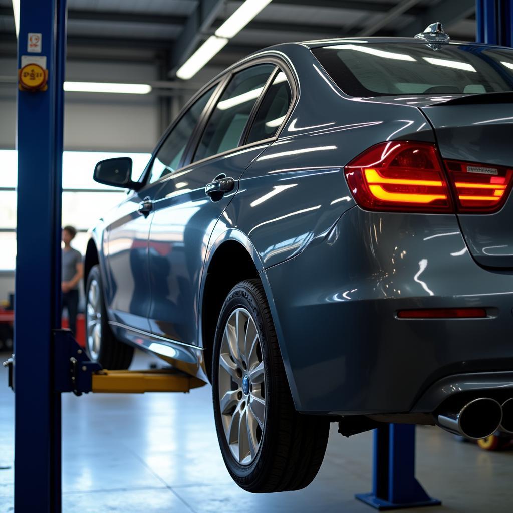 Car Undergoing Routine Maintenance