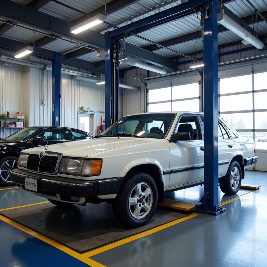 Car Undergoing Routine Maintenance