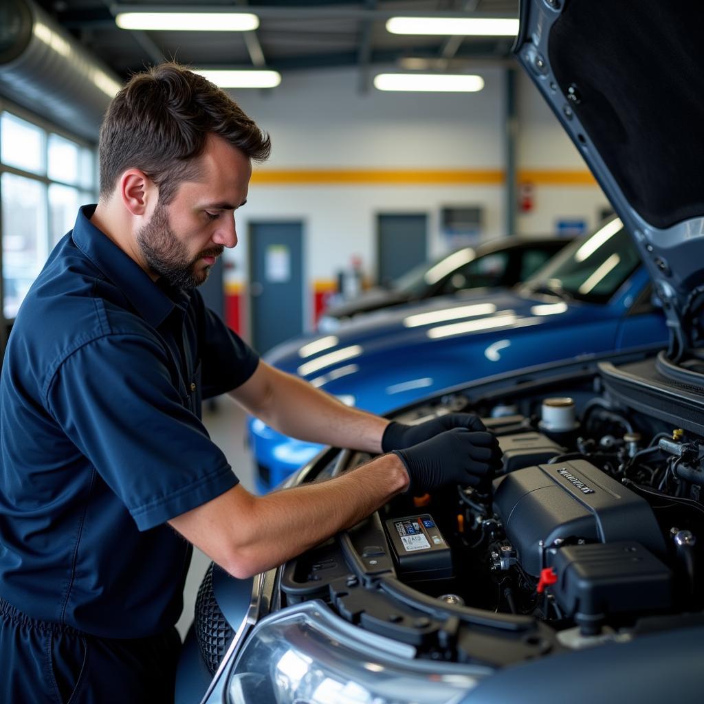 Car Undergoing Standard Service