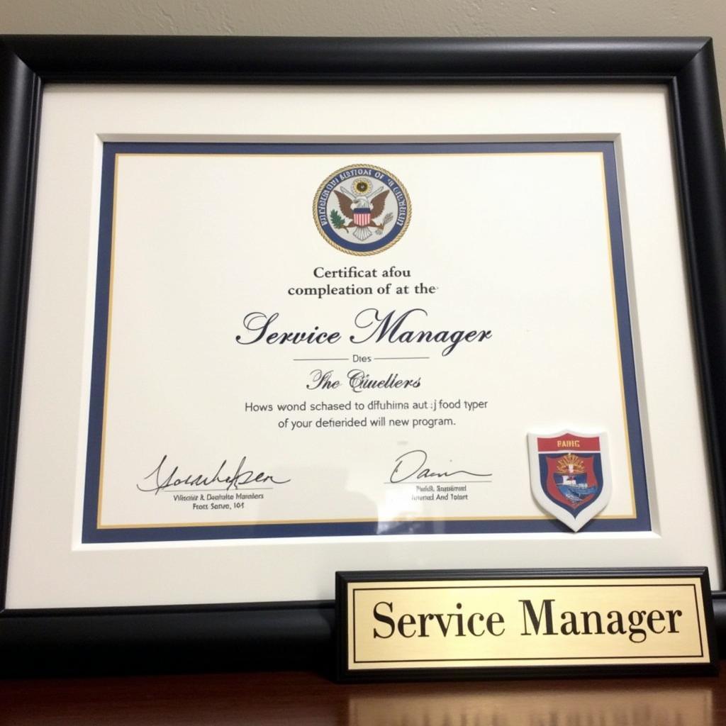 Certified Auto Service Manager