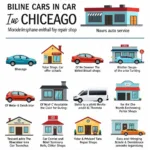 Chicago Auto Service Options: A diverse range of repair shops and dealerships catering to all car makes and models.