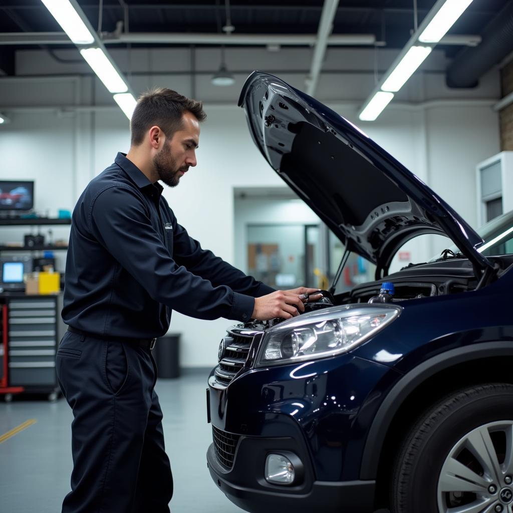 Chicago Auto Service Technician at Work