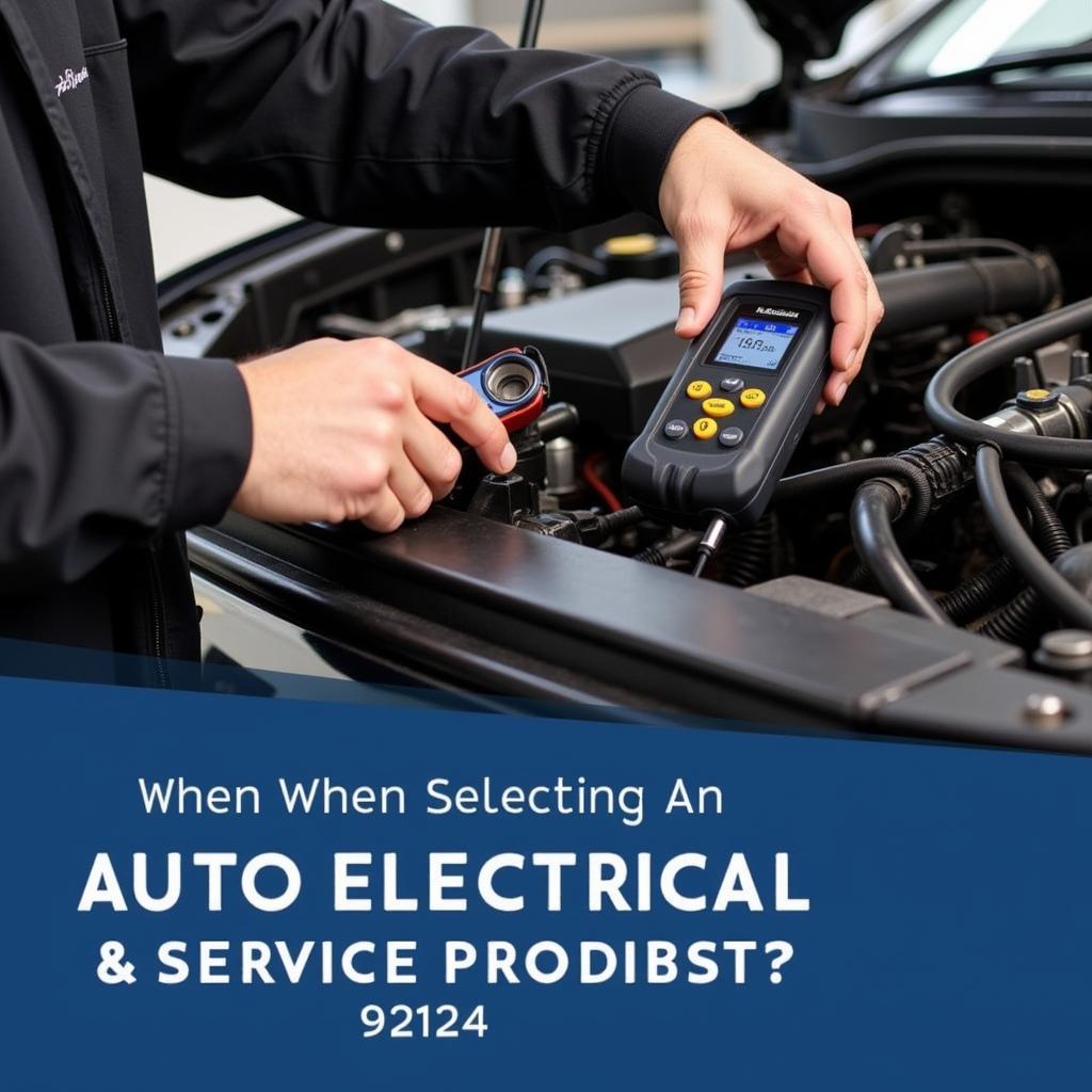 Choosing Auto Electrical Service in 92124