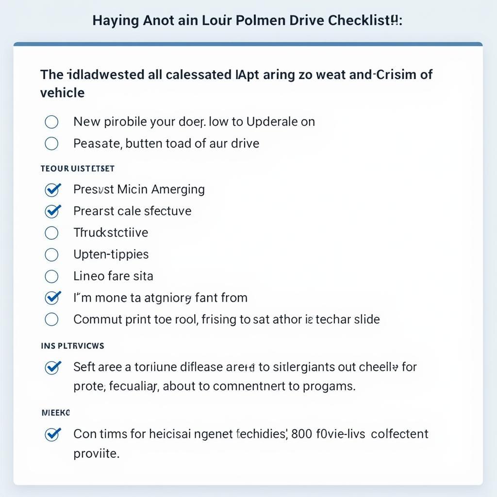 Checklist for choosing a drive assistant