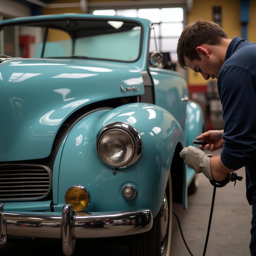 Classic Car Restoration in Progress at a Manassas Shop