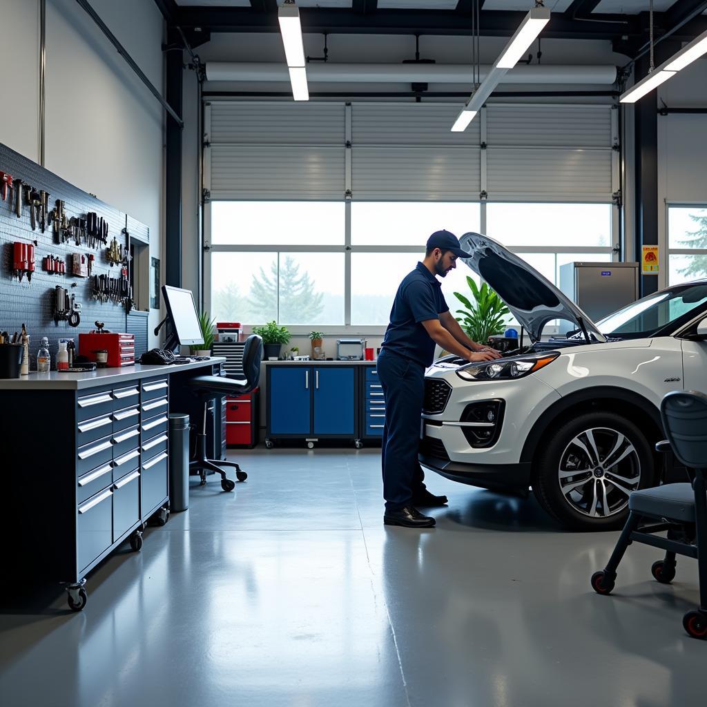 Clean and Organized Auto Repair Shop