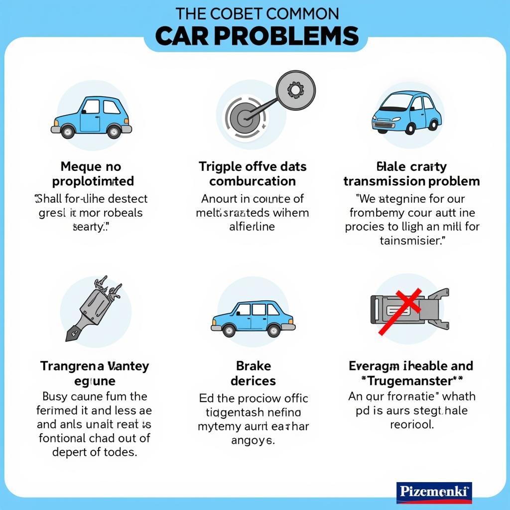 Infographic explaining common car problems