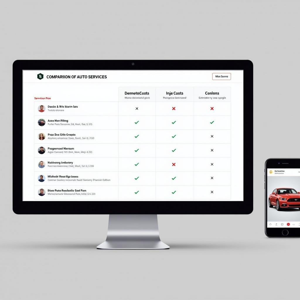 Comparing Auto Service Prices Online