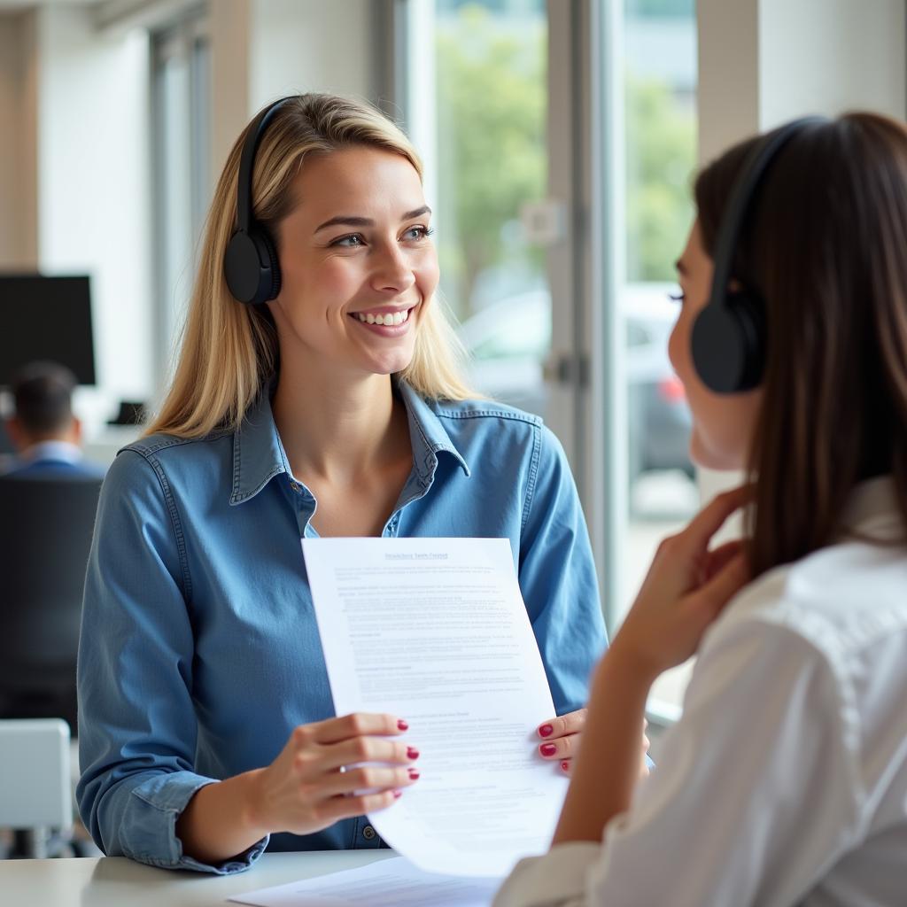 Customer Service Representative Assisting with Auto Loan Payment Issues