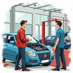 Customer Discussing Car Repairs