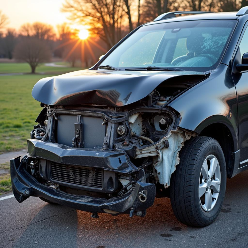 Damaged Car After Accident