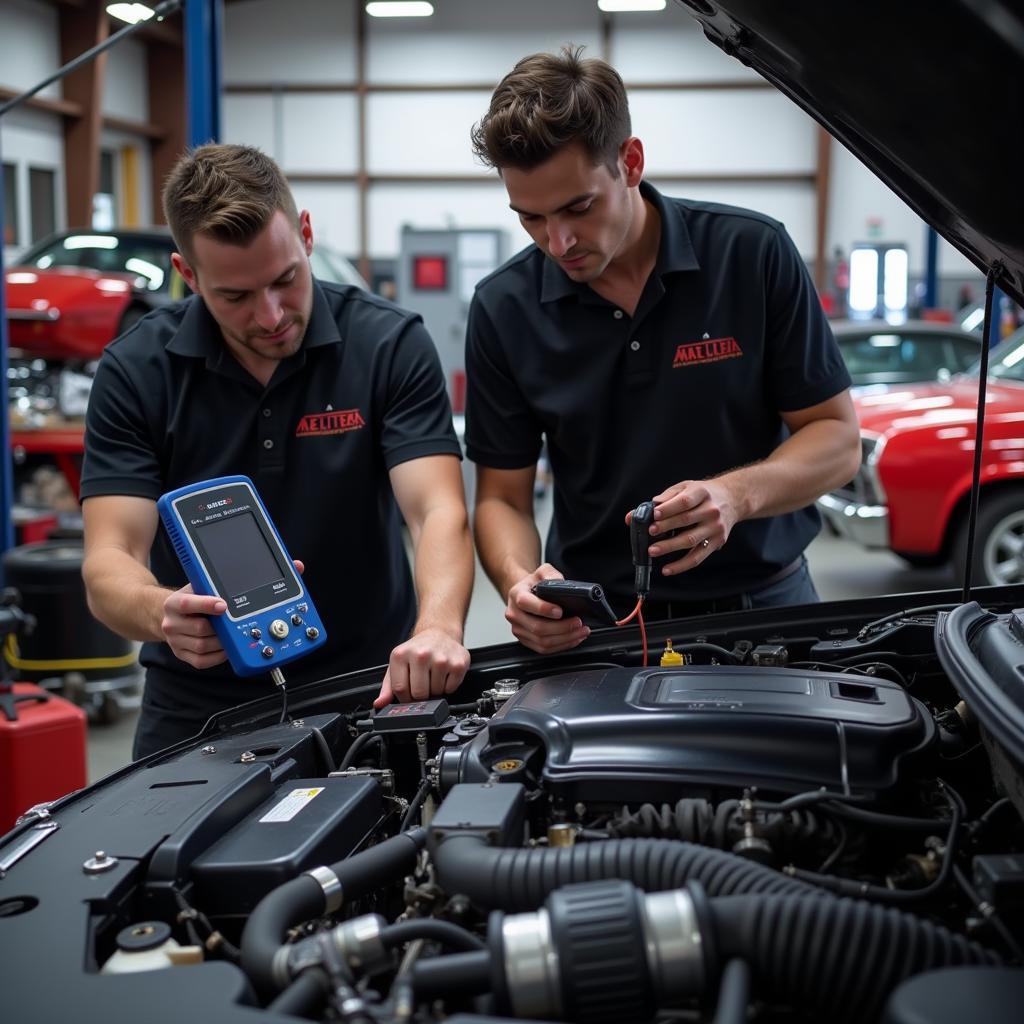 Darryl's Auto Service Expert Technicians Working on a Car