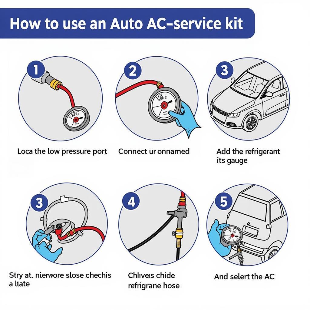 DIY Auto AC Service Steps