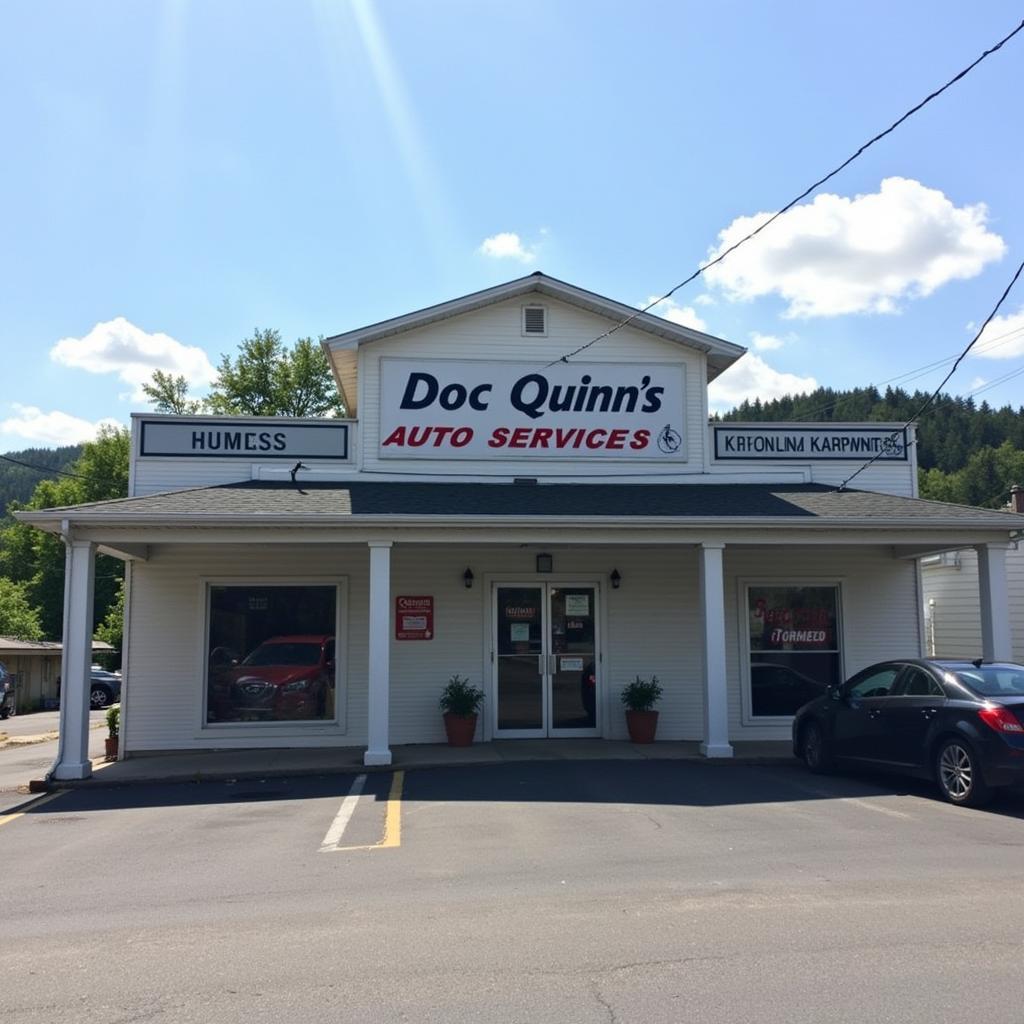 Doc Quinn's Auto Services Building in Greensburg