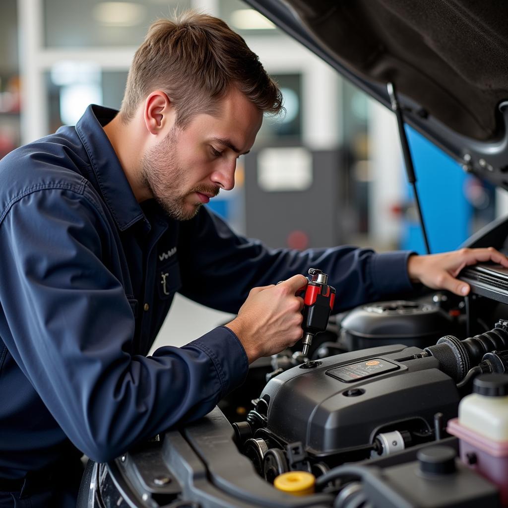 Durango Mechanic Working on a Car