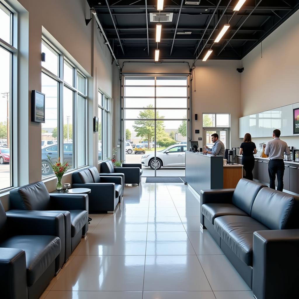 Comfortable Waiting Area at an Auto Service Centre Near East Midlands Airport