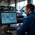 Modern Diagnostic Equipment in an Ephrata Auto Service Bay