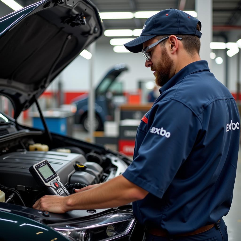 Exbo Auto Service Technician at Work