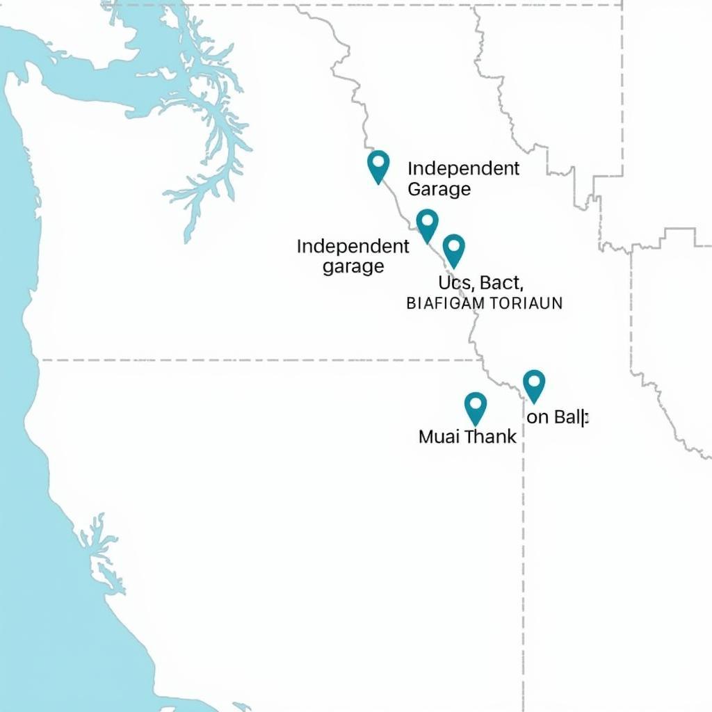 Auto Service Map of Federal Way