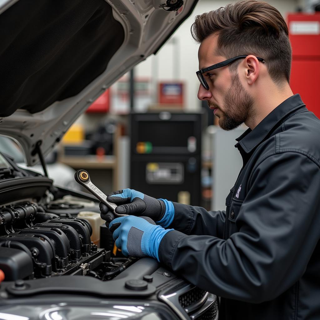 Customer Searching for Parts in a Self-Service Yard