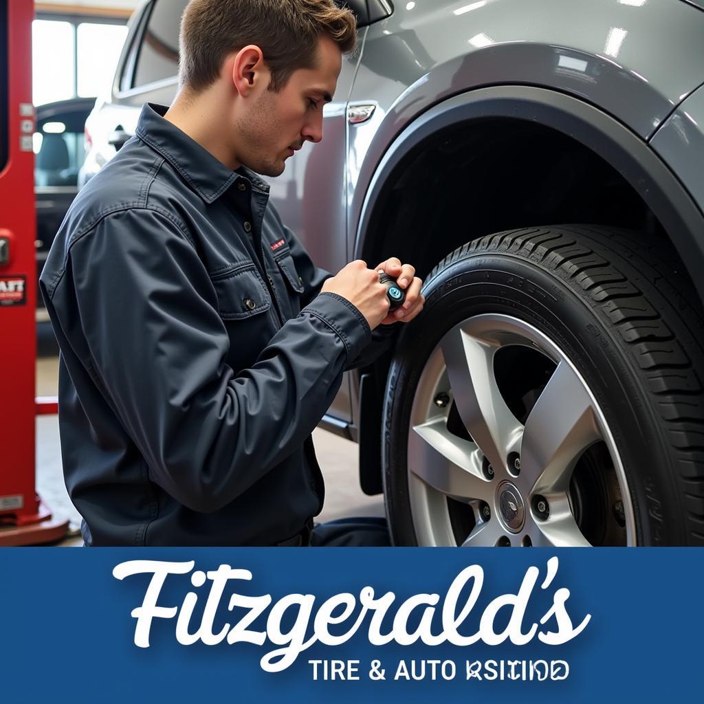 Fitzgerald's Tire & Auto Service Technician Working