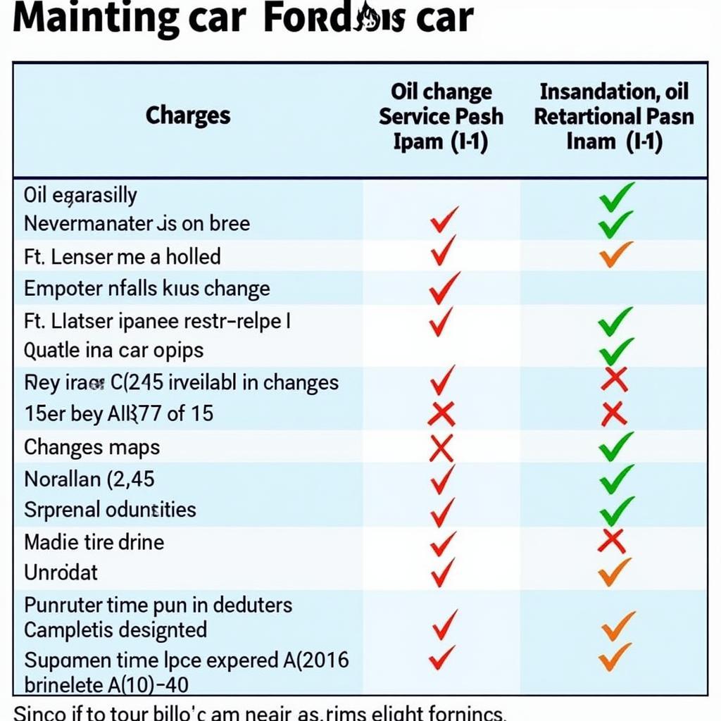 Foreign Car Maintenance Checklist