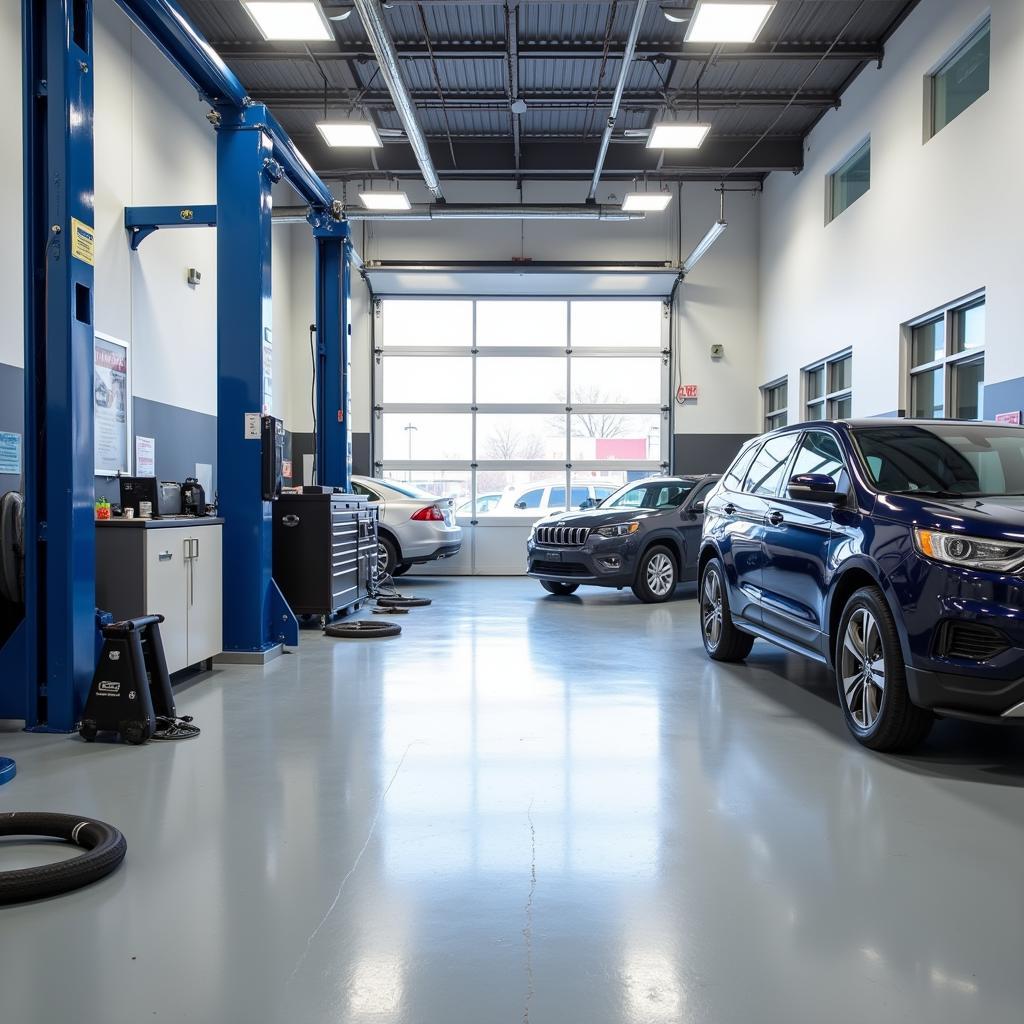 Modern and Clean Auto Service Bay in Fort Wayne