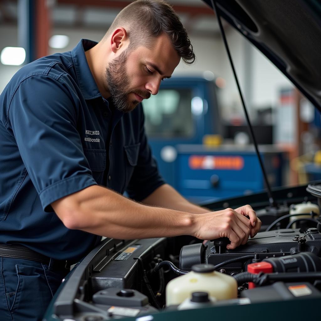 Car Mechanic Working in Fountainville