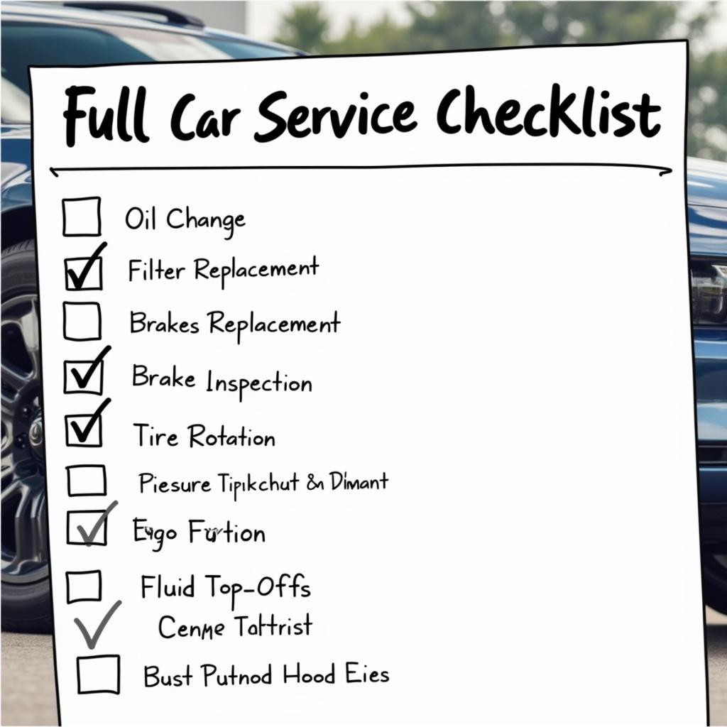 Full Car Service Checklist