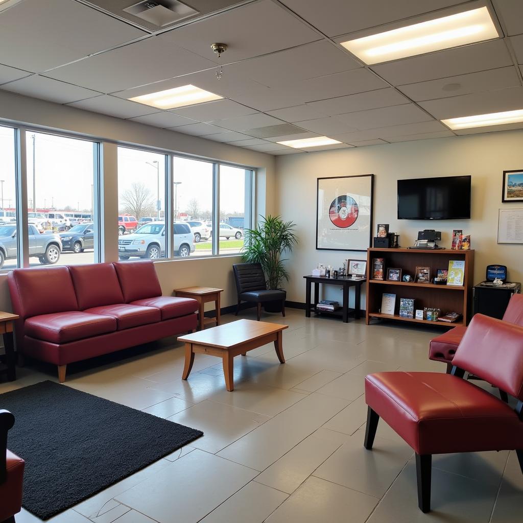 Comfortable customer waiting area at George's Friendly Auto Service