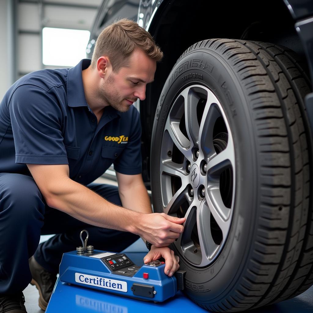 Goodyear Certified Technician at Work