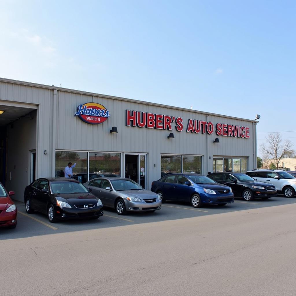 Modern and well-equipped Huber's Auto Service building