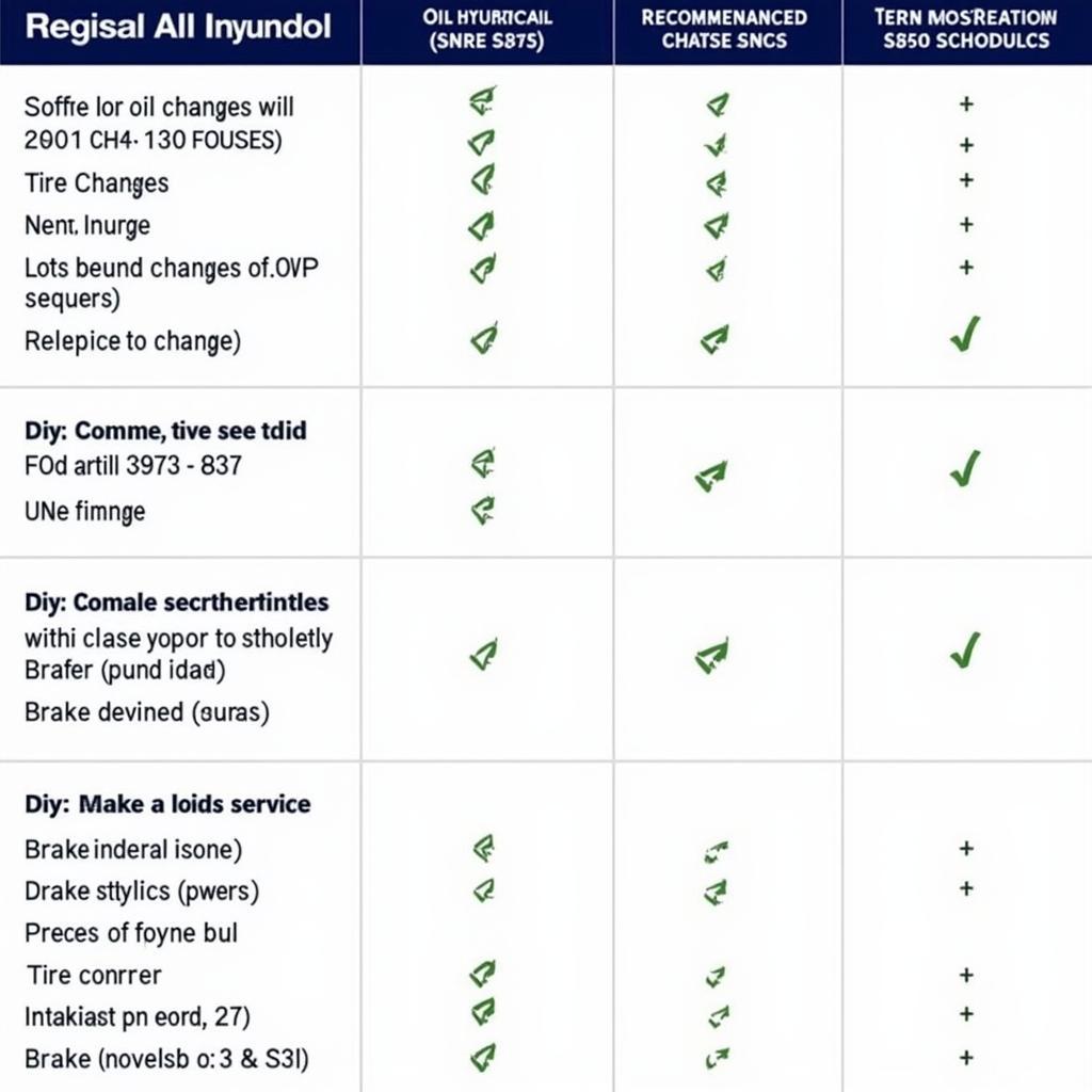 Hyundai Maintenance Schedule Example