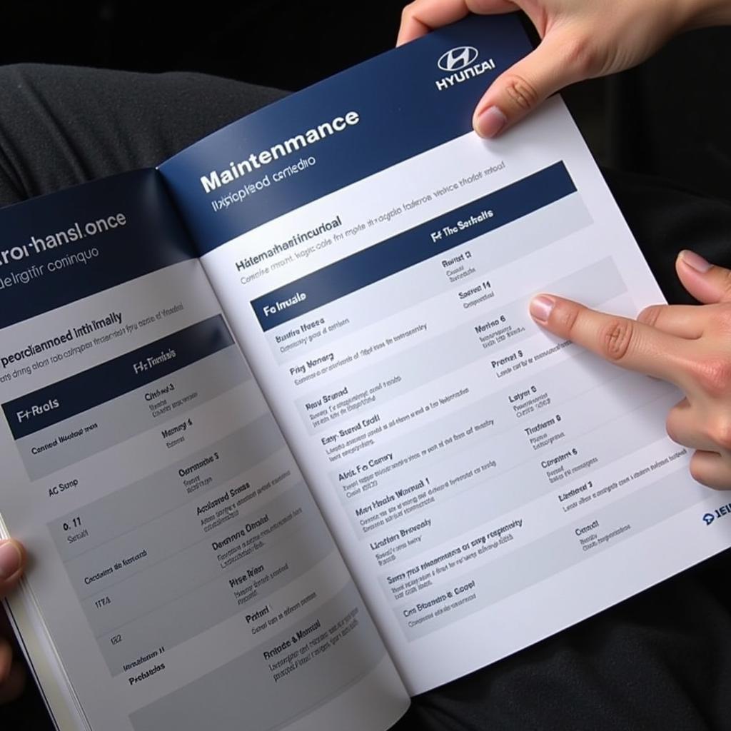 Checking Hyundai Maintenance Schedule in Owner's Manual