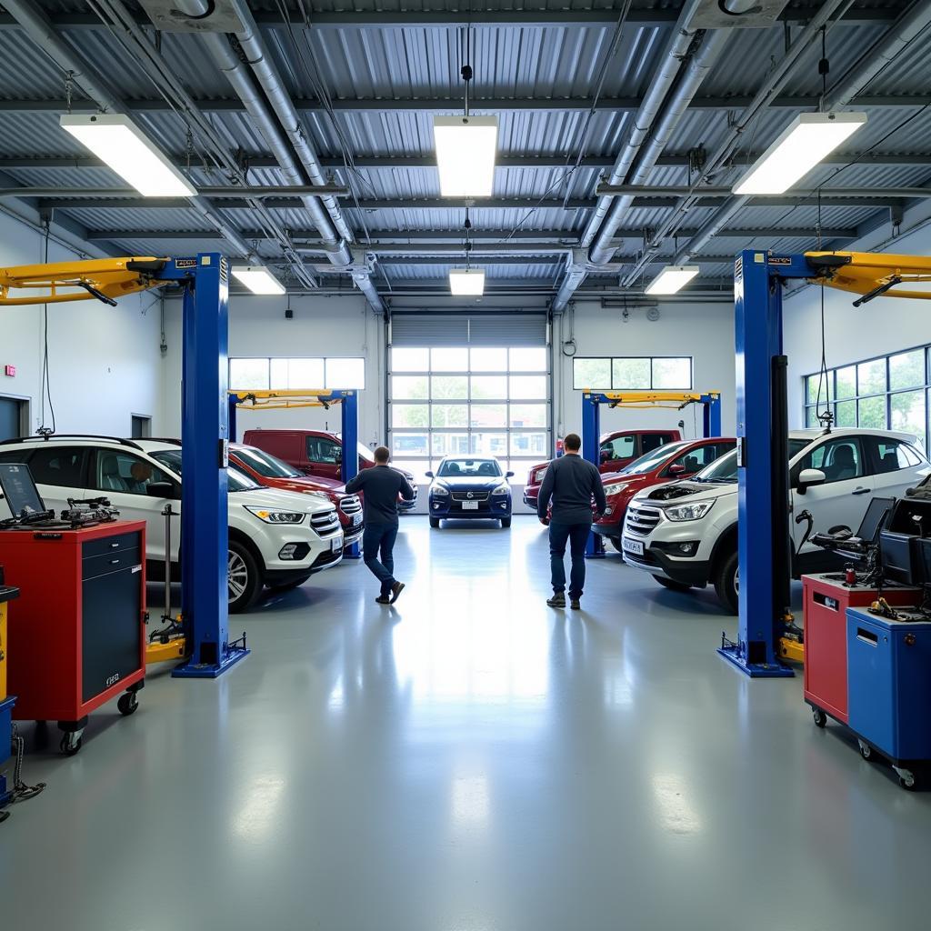 Modern and well-equipped JJS Auto Service Center facility