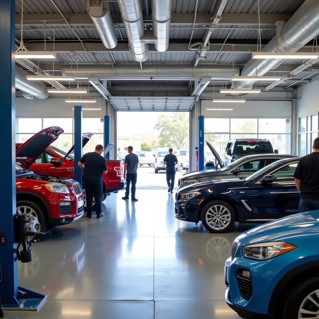 Modern and Clean Auto Service Center Interior in La Jolla