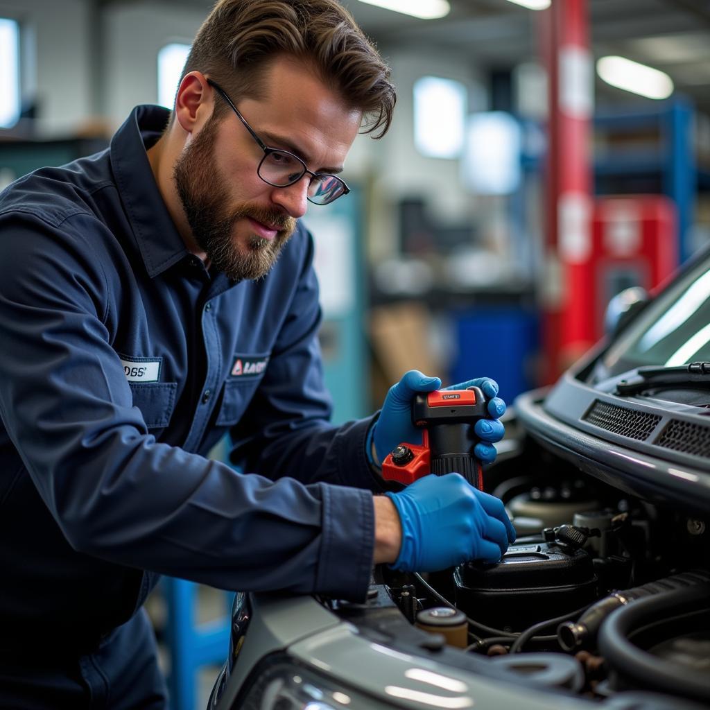 Lanco Tire and Auto Service Technician Working