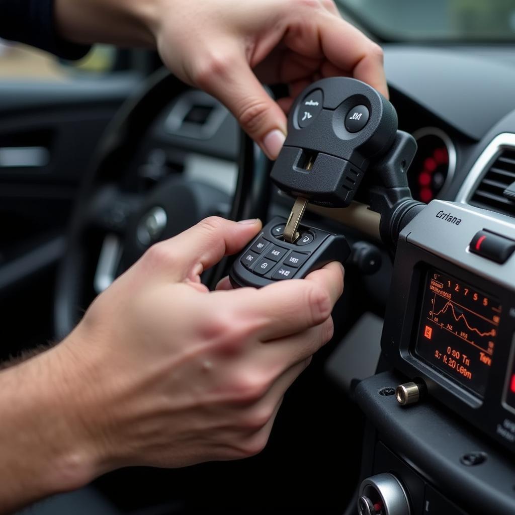 Locksmith Cutting Car Key