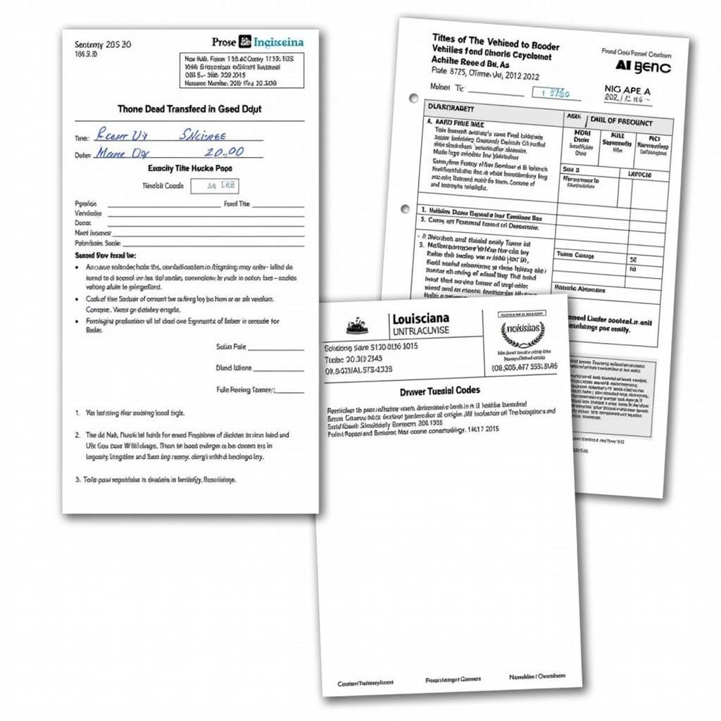 Louisiana Vehicle Title Transfer Documents