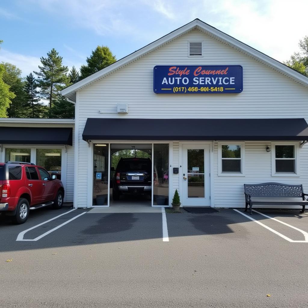 Modern Auto Service Shop Exterior in Lewiston, Maine