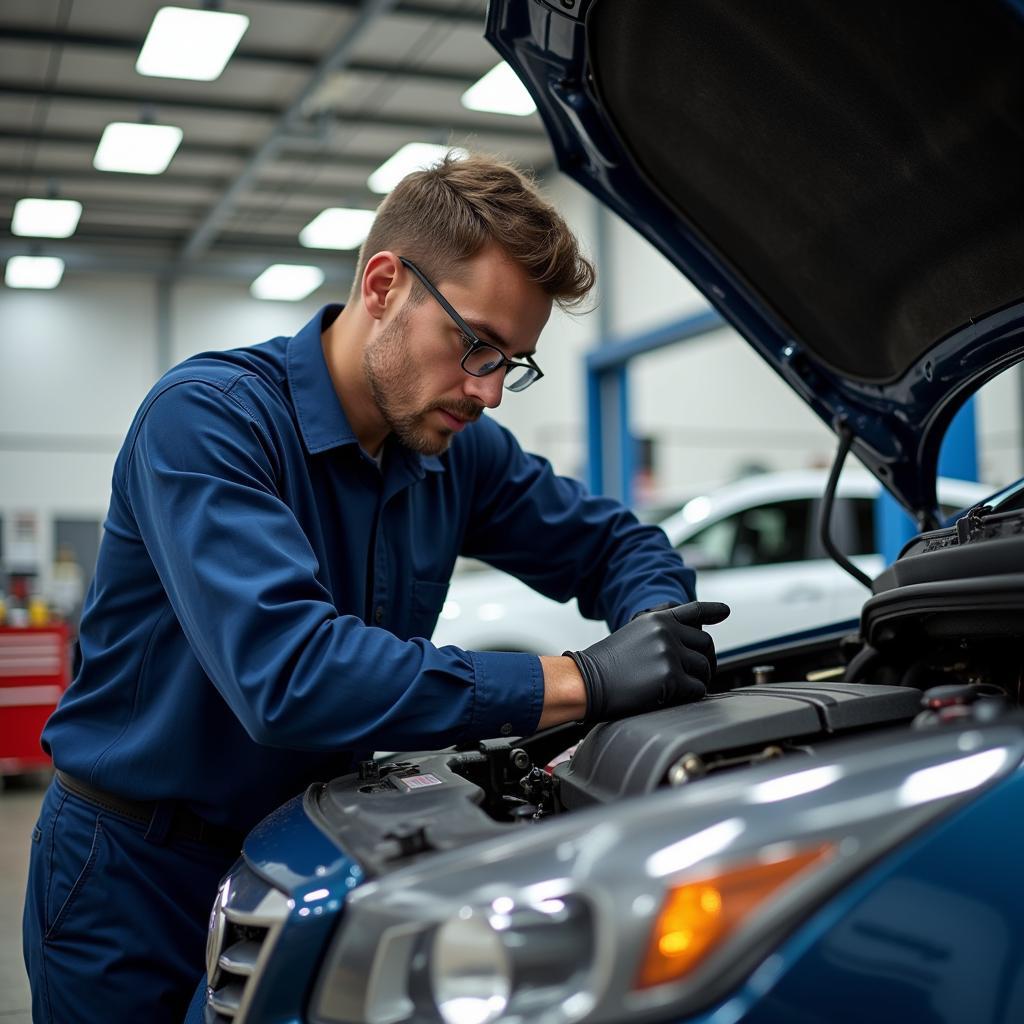 Mechanic Performing Auto Service