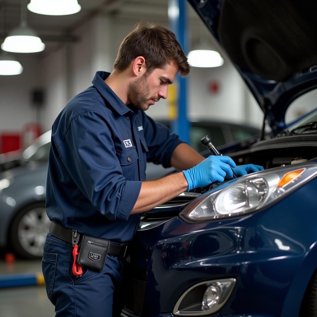 Mechanic Performing Auto Service near 76131