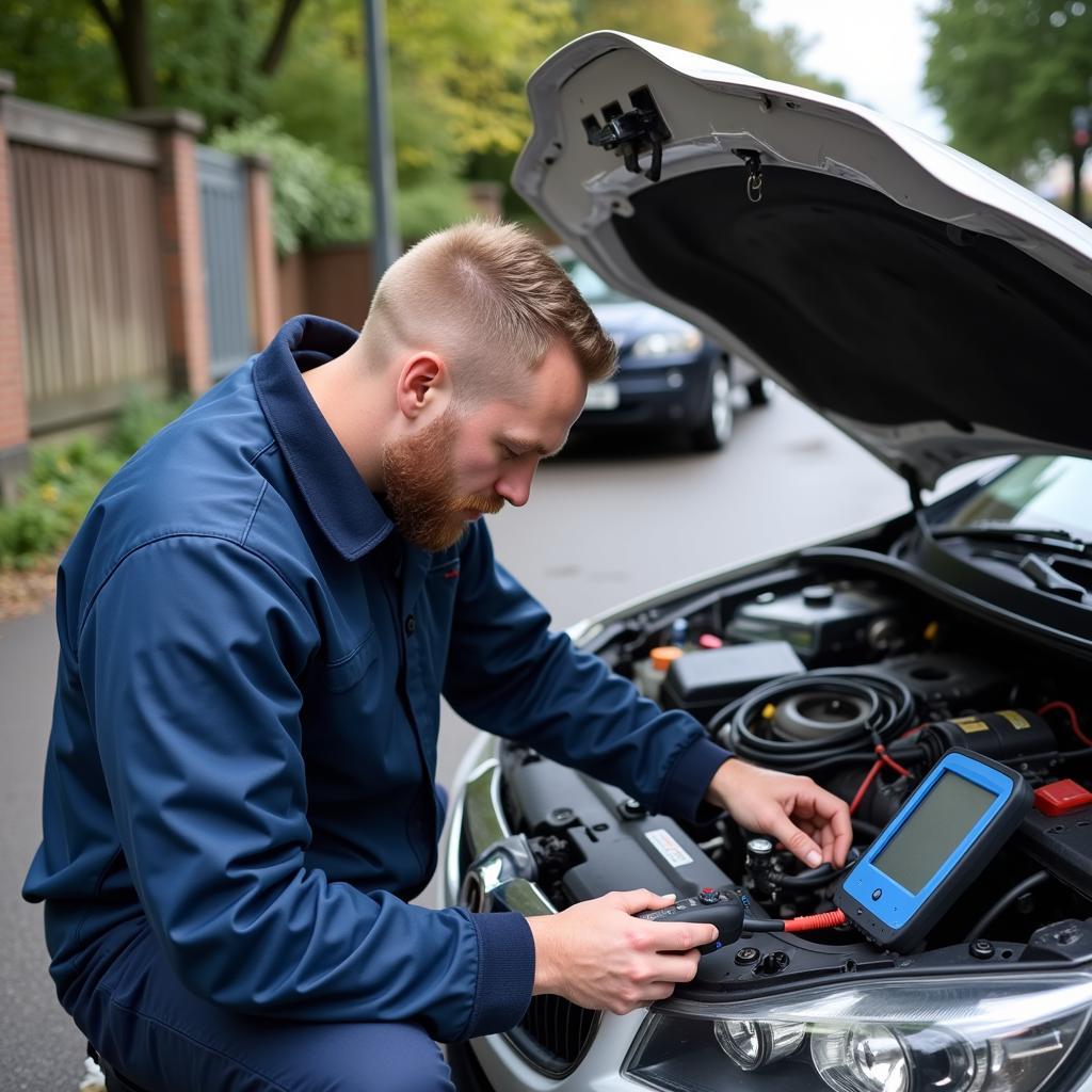 Mobile Auto Electrician Providing Roadside Assistance in Upholland